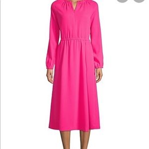 En Thread vibrant pink midi dress